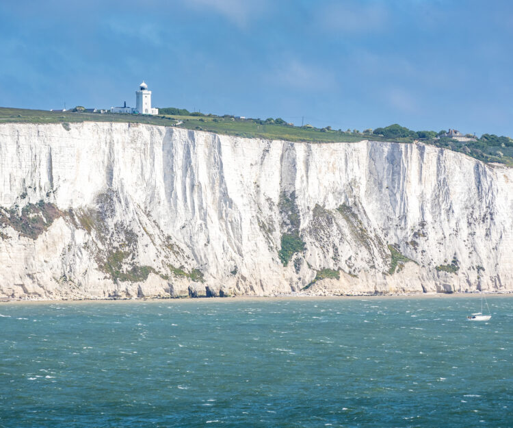 White cliffs of Dover from the ferry, England